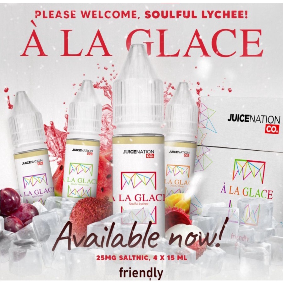 Liquid  A La Glace Friendly Pack Salt Nic ala glace 4x15ML by JNC