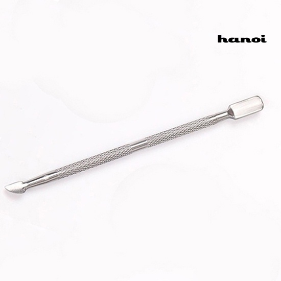 Hi * Stainless Steel Cuticle Nail Pusher Remover Double Ended Pedicure Manicure Tool