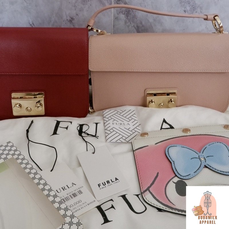 Furla Authentic Bundle 2 Bag + Flap Sling Bag Sanrio My Melody Collection Shoulder Bag Branded Prelo