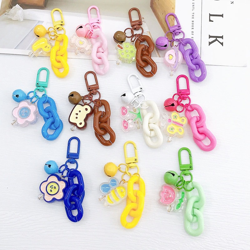 INPODS 11desain Kartun Lucu Hewan Dan Bunga Liontin Gantungan Kunci Bluetooth Earphone Case DIY Membuat Untuk Airpods1 2 3 PRO 2 4 6 PRO2 PRO4 PRO6 i12 i13 PRO Inpods12 13 TWS Sarung