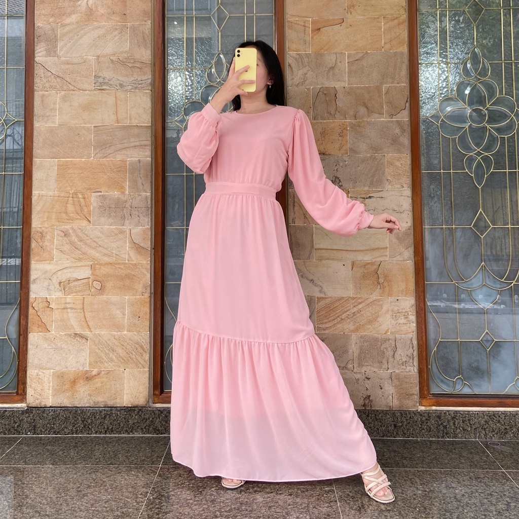 ilook | Delima Maxi Dress | Gamis Wanita Modern | Gaun Cantik Korea