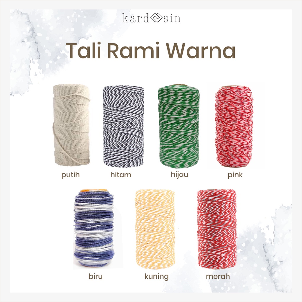 

Promo Ramadhan TALI RAMI BENANG GONI WARNA BERWARNA MERAH PINK HITAM PUTIH KATUN RAJUT HAMPERS HIASAN KADO DEKORASI JOGJA YOGYA YOGYAKARTA SOLO DIY JAWA TENGAH