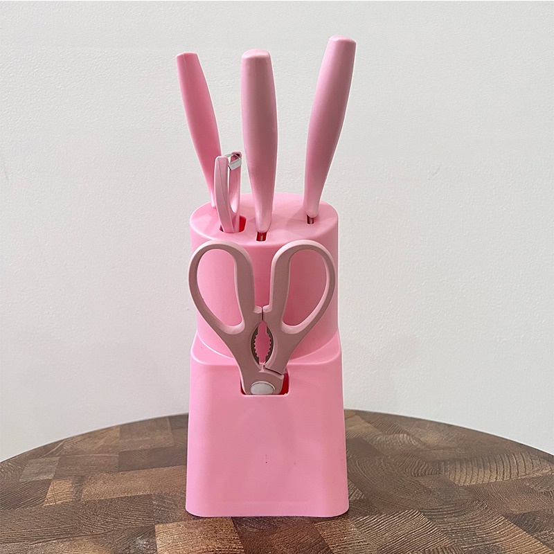 (UMU SUPPLIER) Kitchen Knife Set / Pisau Tatakan Pengupas Gunting Dapur Set 5 in 1