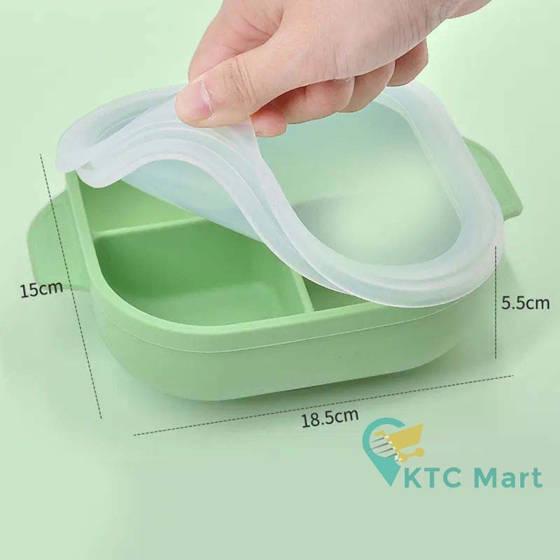 JOJOBOO - Kotak Tempat Makan Anak Bayi Silicone Lunch box Suction Anti Tumpah Anti Goyang