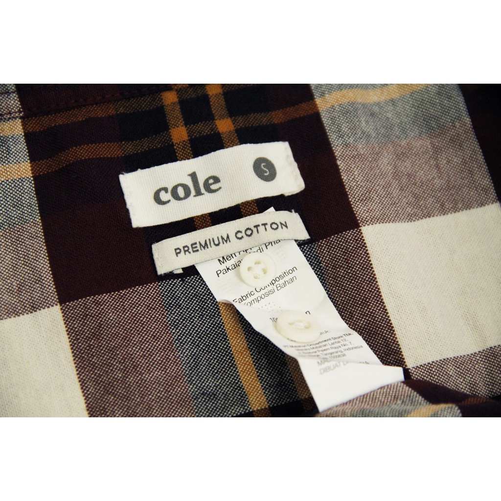 [COD] Baju Kemeja Cole Code 35 Casual Lengan Pendek Reguler Fit Maroon Puith Abu Abu Pria Motif Kotak-kotak | Kemeja Original 100% Brand Matahari Ukuran Jumbo Big Size  Kasual Kesual