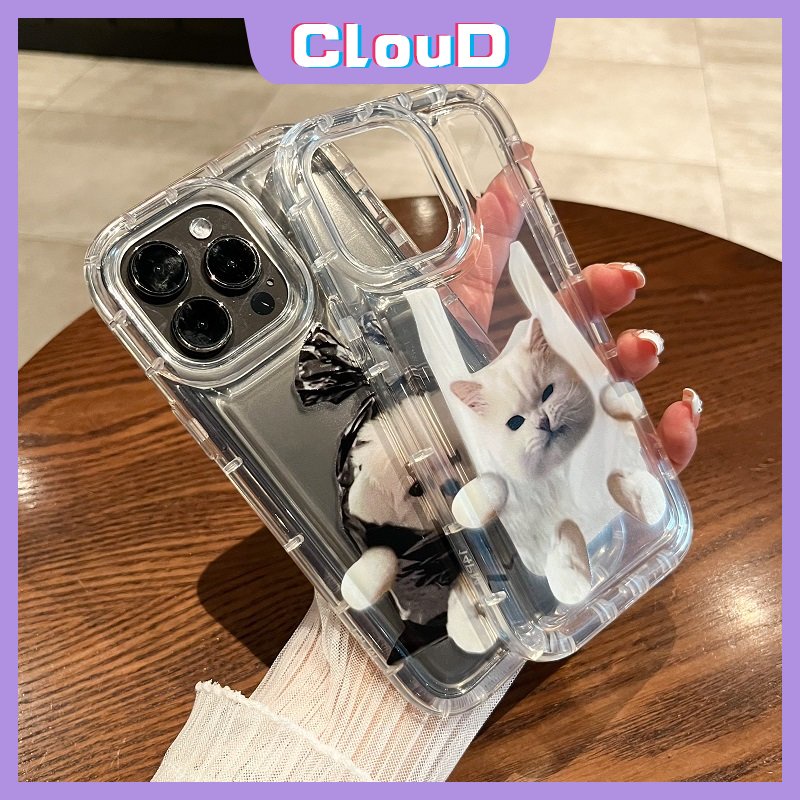 Couple Shockproof Airbag Case Untuk Samsung A04 A13 A03 A50 A04s A32 A11 A20 A52 A52s A30s A50s A04E A30 A12 F23 A03s M13 A02s A23 M23 Kartun Lucu Cute Kucing Anjing Bening Lembut TPU Cover