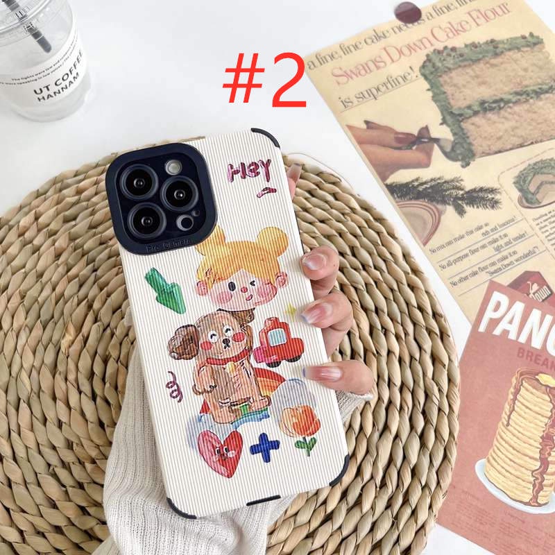 New Oil painting Love Girl Soft Case HP iP iPhone 11 12 13 14 Pro Max 7 8 + Plus SE 2020 X XR SE 2020 XS Max Red FTD Stripe Casing Apple