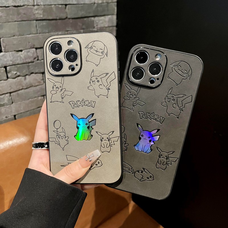 Lovely Shine Laser Pikachu Hard Case HP iP iPhone 14 + Plus 11 12 13 Pro Max X XR XS Max FTD Casing Apple