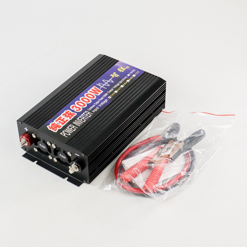 Power Inventer Mobil DC 12V to AC 3000W - Black