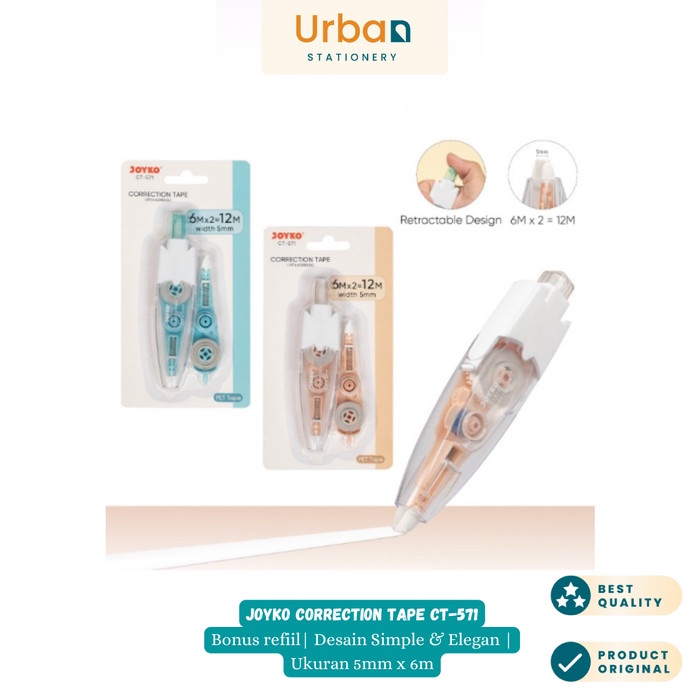 

DISKON SHOPEE/ Tip Ex / Pita Koreksi Correction Tape Joyko CT-571