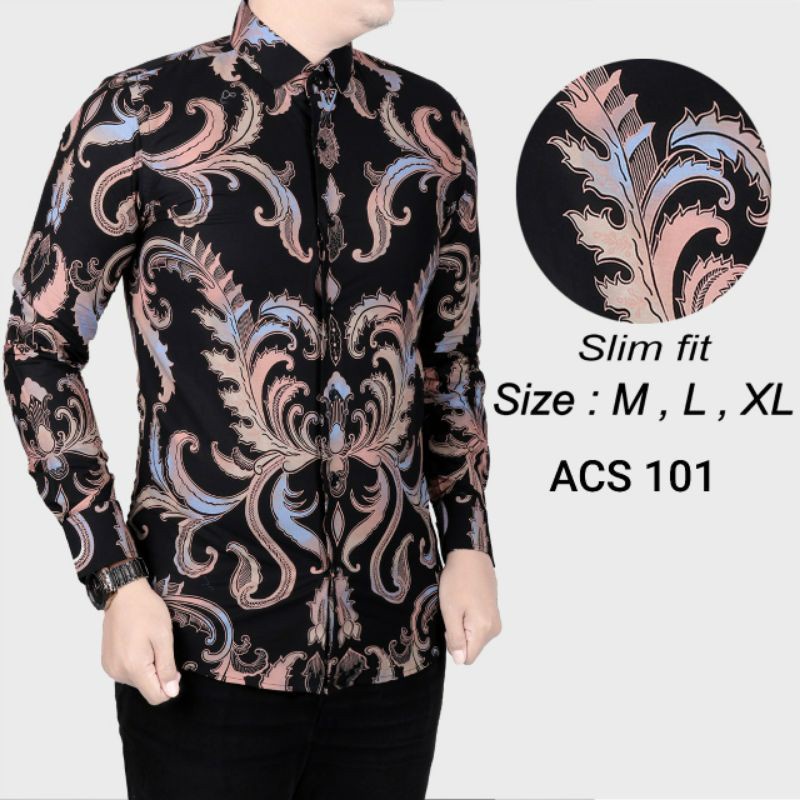 BAJU BATIK PRIA SLIM FIT MODERN ELEGAN KEMEJA BATIK PRIA SLIM FIT KATUN PREMIUM CBL949 PREMIUM KEMEJA BLD JAKARTA