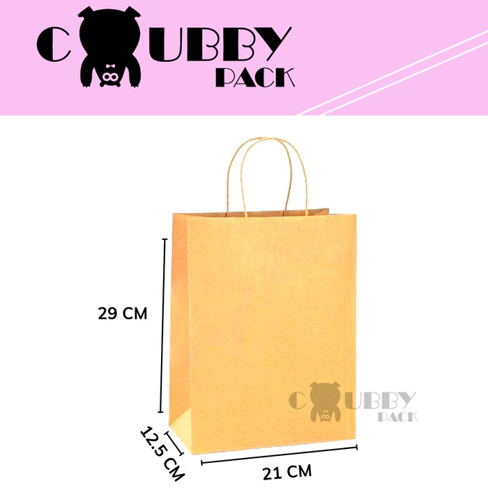 

⭐BISA COD⭐ Grocery Bag + Tali 21x12.5x29 cm - Paper Bag / Shopping Bag