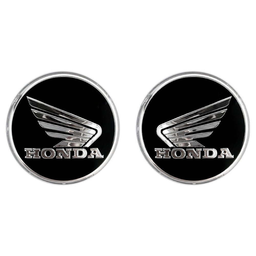 1pasang Logo Honda Diameter 62mm 3D Lencana Tiga Dimensi Motor Metal Fuel Tank Logo Penutup Dekoratif Stiker Gores