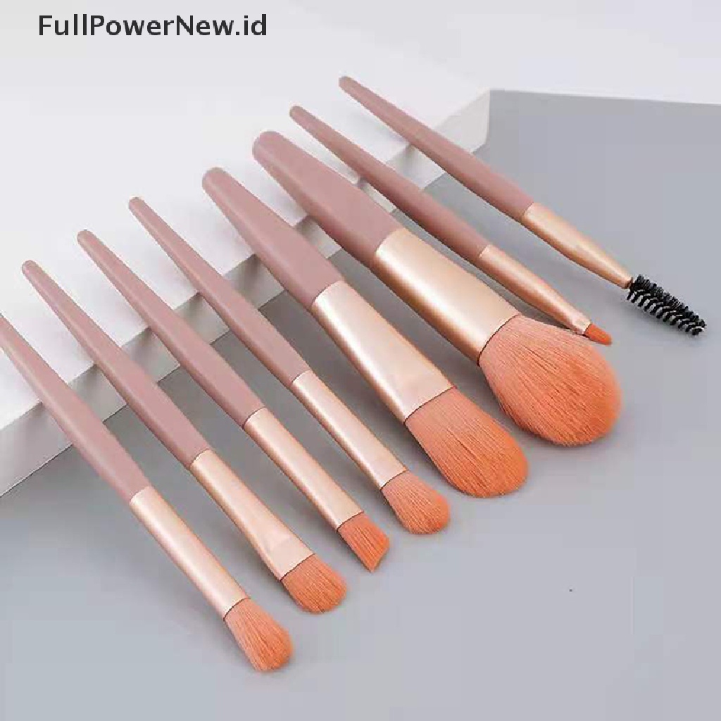 Power 8Pcs Kuas Makeup Mini Portable Lembut Eyeshadow Blending Beauty Brush Tool ID