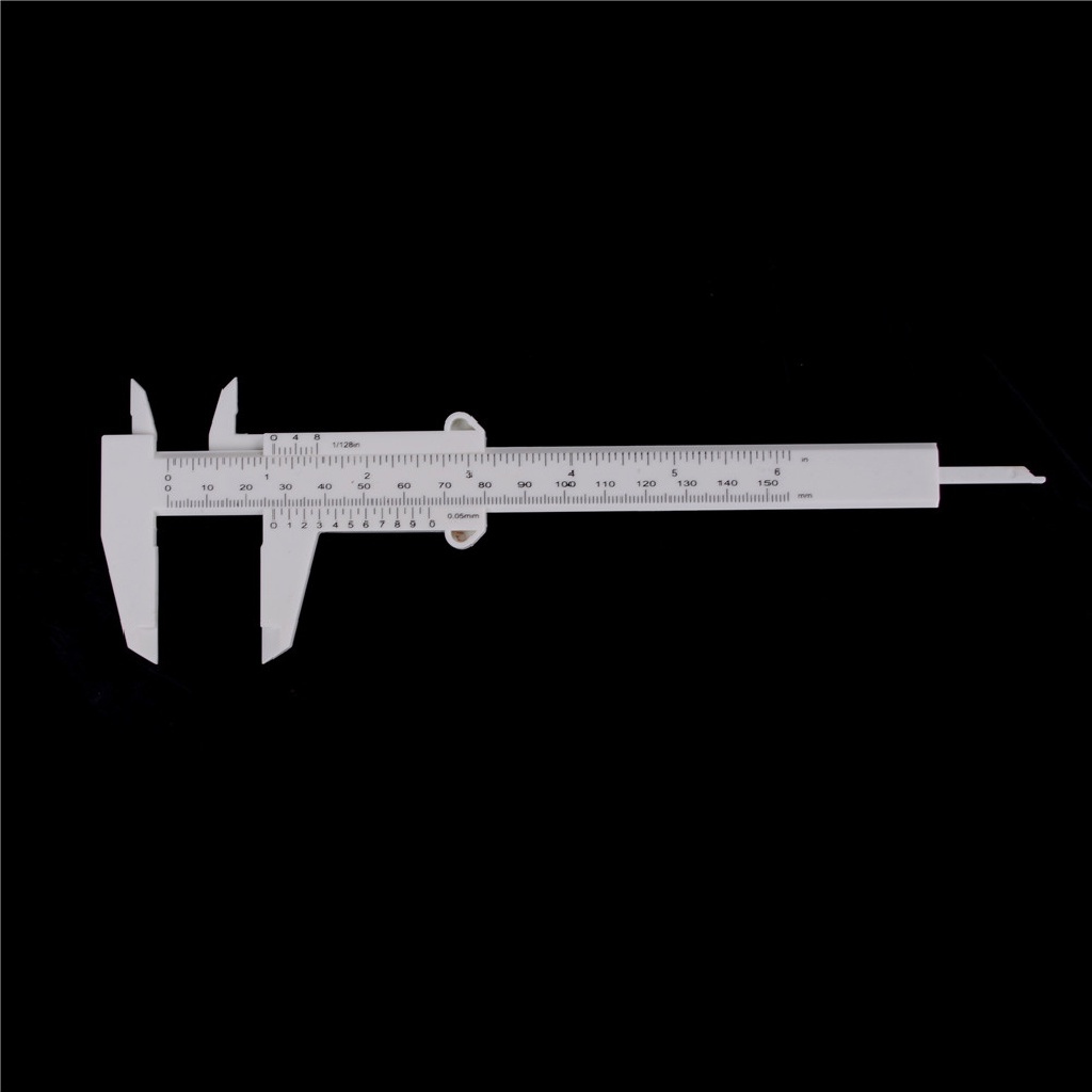 [lightoverflow2] 6inch 150mm Penggaris Plastik Sliding Gauge Vernier Caliper Alat Ukur Perhiasan [ID]