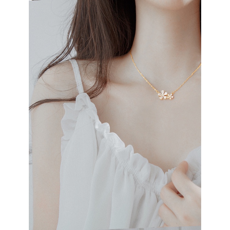 Goldkingdom Fashion Perhiasan Aksesoris Ready Stock Berlapis925 Sterling Silver Kerah Kalung Ins Jepang Dan Korea Sederhana Hadiah Perhiasan