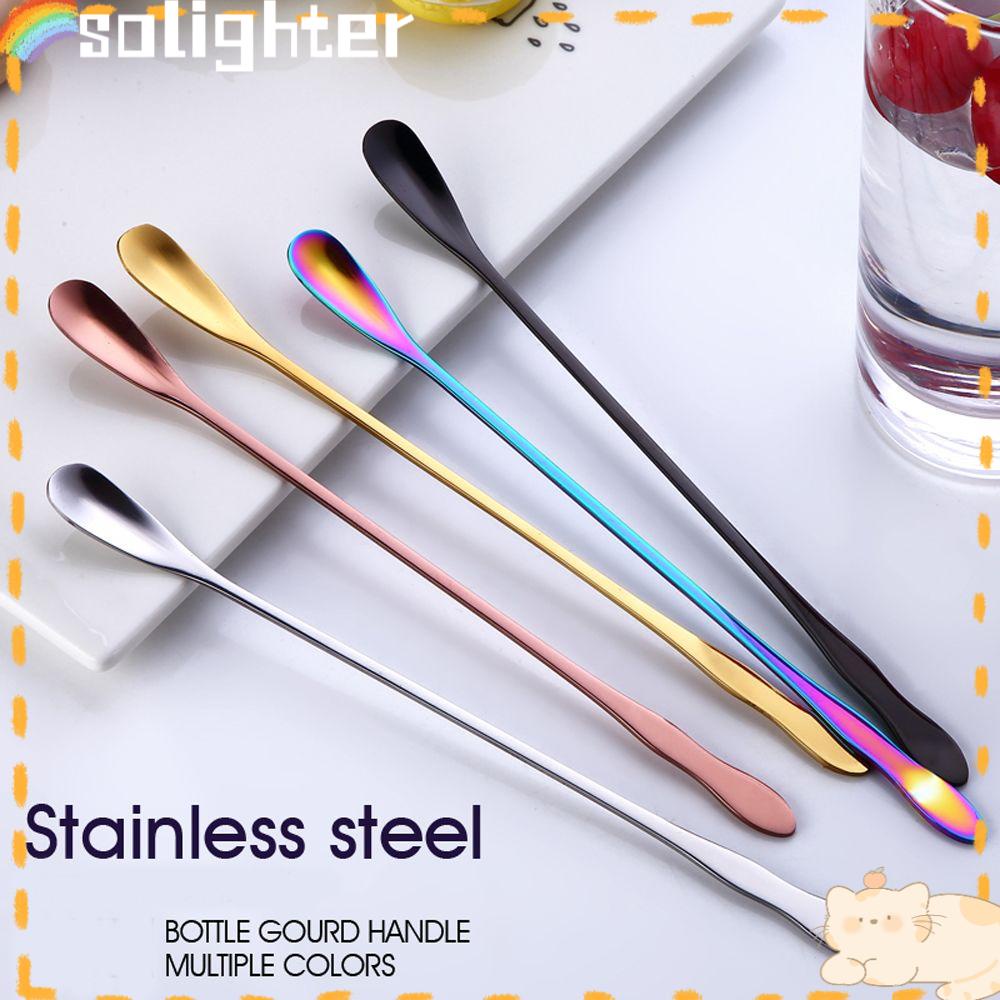 Solighter Sendok Aduk Home &amp; Living Gagang Panjang Sendok Garpu Makan Stainless Steel