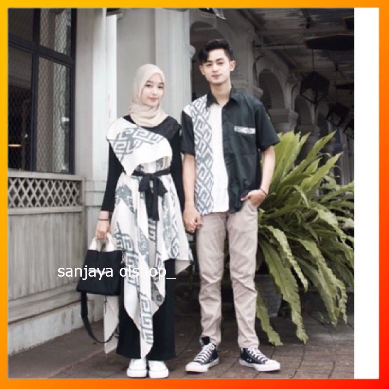 baju batik tenun COUPLE SIERA DRESS IVORY TENUN IKAT ASLI COUPLE TENUN COUPLE SONGKET COUPLE KONDANG