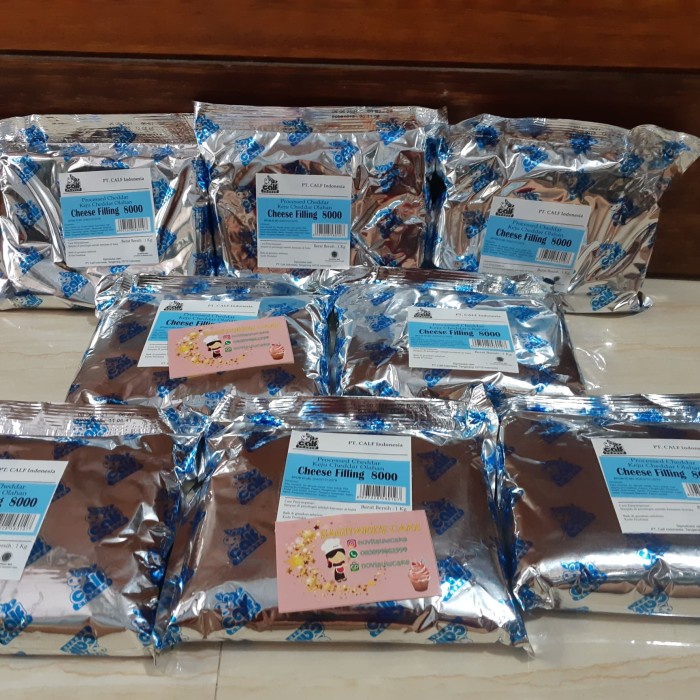 

Best SELLER calf cheese filling 8000 1kg / saus keju cheddar cheese 1kg calf 8000