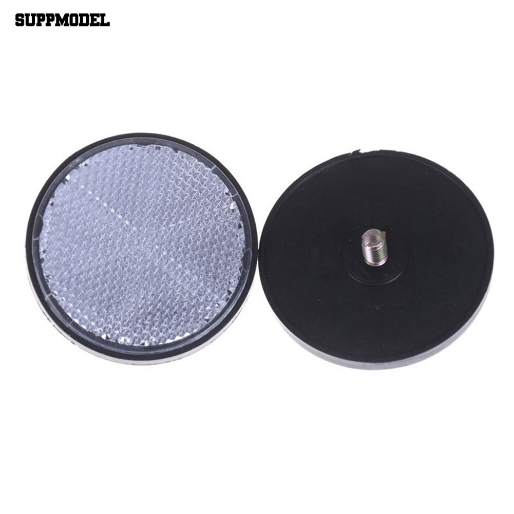 Suppmodel 2Pcs Persegi Panjang Bulat Mobil Motor Sepeda Caravan Lorry Screw On Safety Reflektor