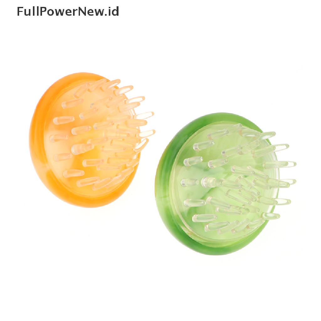 Power Silicone Massager Sikat Kulit Kepala Shampoo Pijat Sisir Shower Head Alat Cuci Rambut ID