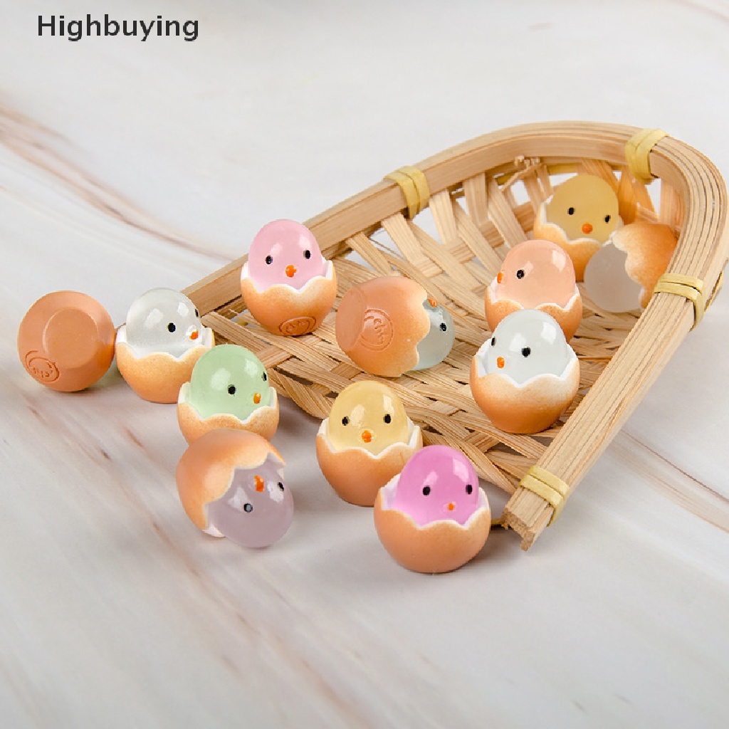 Hbid 5pcs Telur Bercahaya Cewek resin Aksesoris diy cream gel Ponsel Hiasan Rambut lighg Gantungan Kunci Liontin Glory