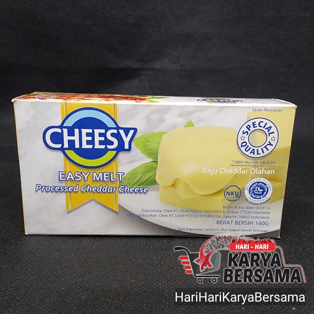 

CHEESY EASY MELT KEJU CHEDDAR CHEESE 160GR
