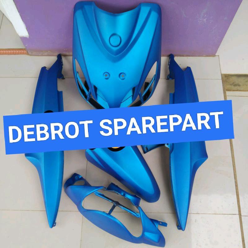 Full body Alus Yamaha Mio smile biru muda doff
