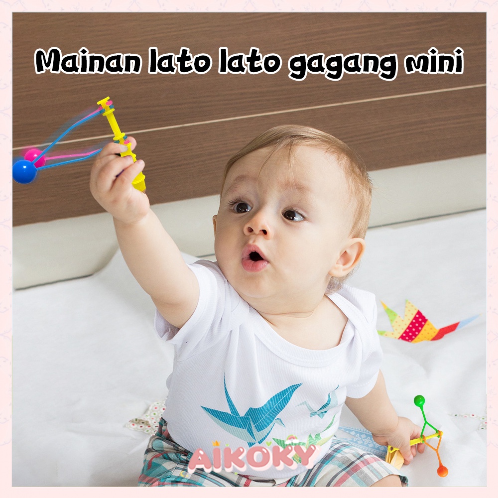 Aikoky Mainan Lato Lato Gagang Mini Kecil / Latto Latto Matic / Etek Etek