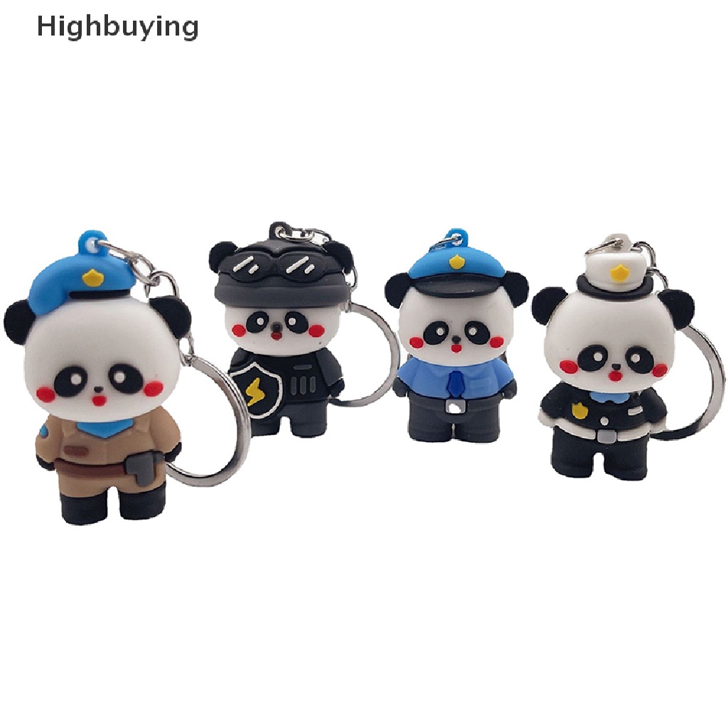 Hbid Baru Kartun Panda Police Gantungan Kunci Lem Lembut Pria Dan Wanita Tas Liontin Panda Lucu Keyring Pendant Hadiah Glory