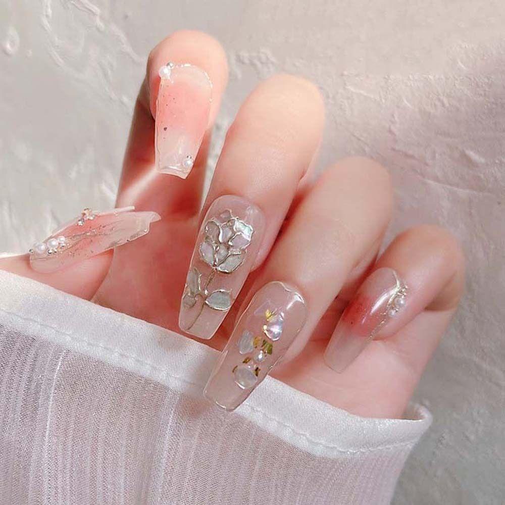 AUGUSTINA Agustin 3D Nail Art Dekorasi Aurora Warna-Warni Manicure Aksesoris Shell Nail Sequin Tekstur Nail Spangles Tips Abalone Hiasan Kuku