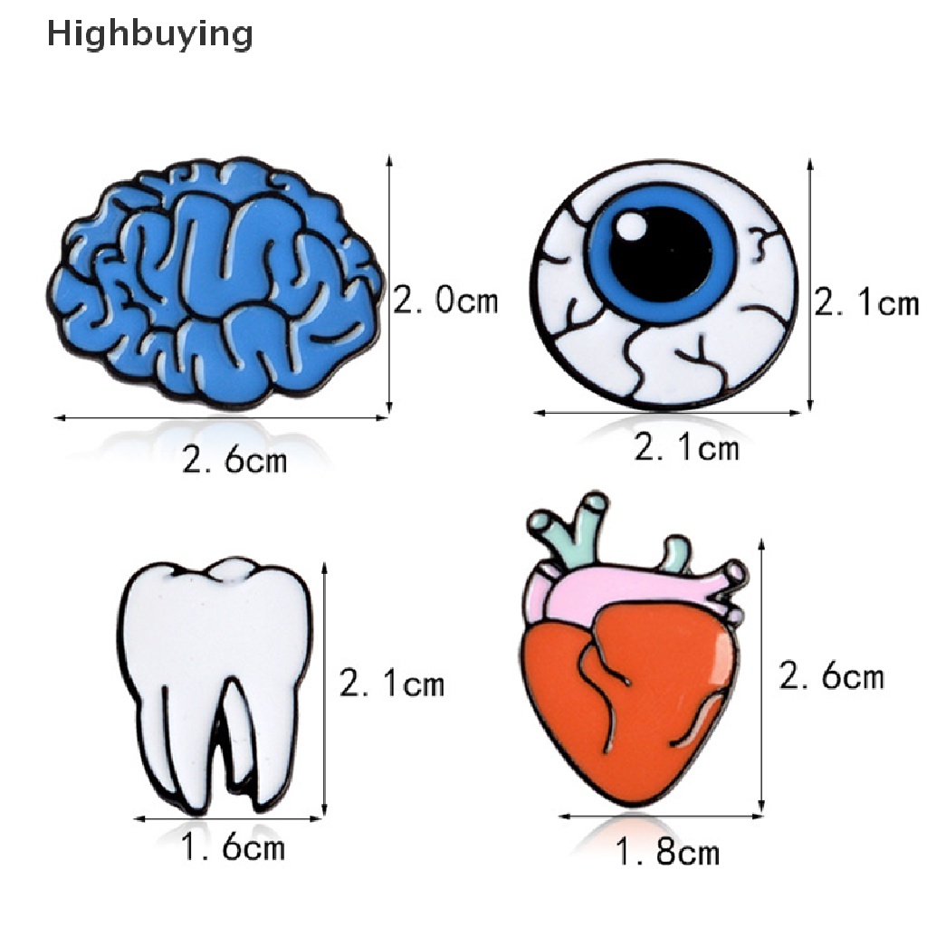 Hbid Warna Tetes Minyak Organ Manusia Bros Korsase Otak/Mata/Gigi/Jantung Bros Aksesoris Glory