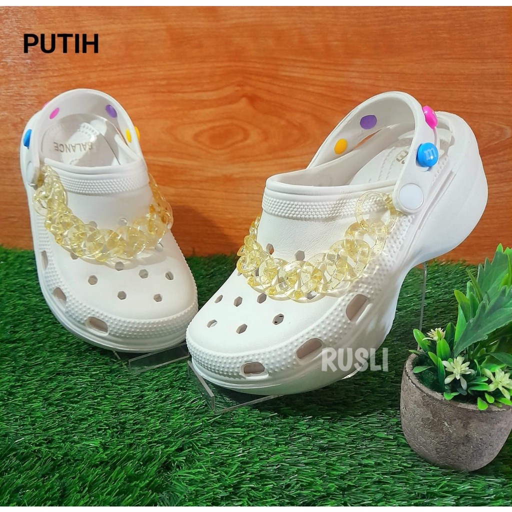 (COD) Sandal Bakpao Fuji Tinggi Import Motif Rantai Balance 6074