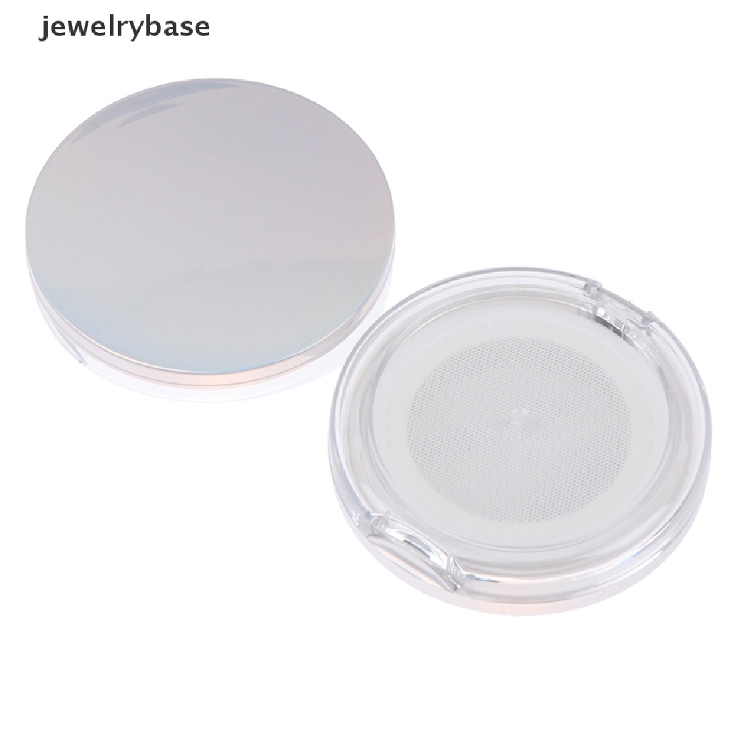 [jewelrybase] 1pcs Ayakan Kosmetik Kosong Portabel Longgar Jar Wadah Puff Kotak Wadah Case Butik