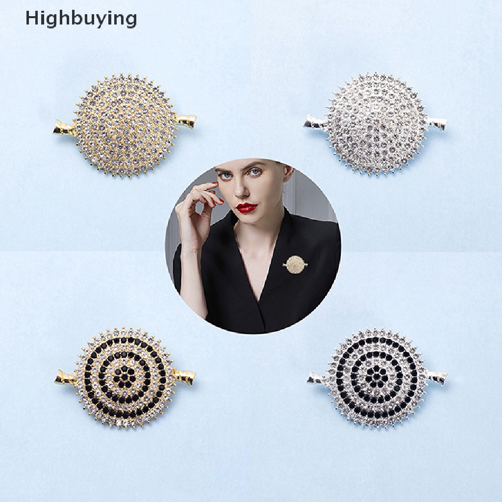 Hbid Kreatif Kristal Bros Pin Brooch Cardigan Tetap Behel Gaun Baju Pin Wanita Elegan Lencana Perhiasan Aksesoris Hadiah Glory