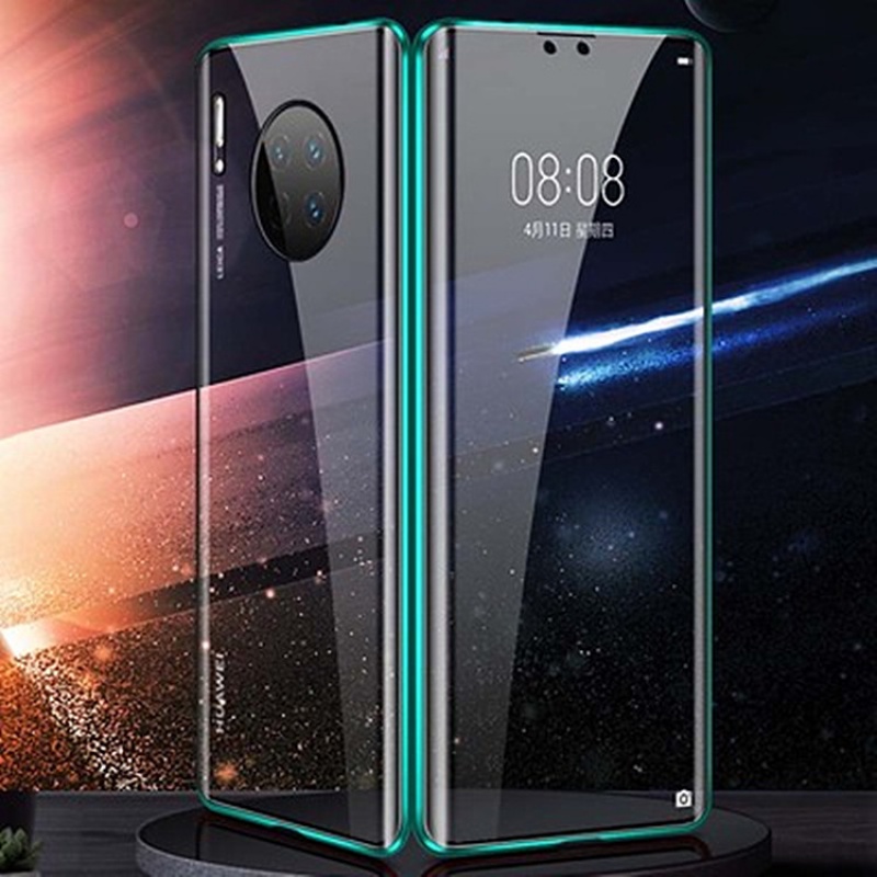 Cocok Untuk Huawei P40Pro Wan Ciwang Casing Handphone Logam Magnet Attraction Glory 30S Penutup Pelindung Dua Sisi.