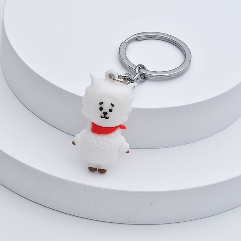 [Ready Stock] Korea Fashion BTS BT21 Kartun Gantungan Kunci Untuk Wanita Mahasiswa Tas Ponsel Key Chain Aksesoris