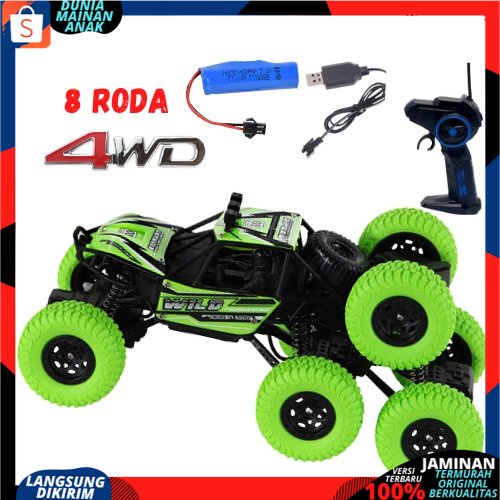 Mainan Mobil Remot Kontrol 8Roda/ RC Rock Crawler Mobil Remote Control 4WD Jeep Off Road Versi New