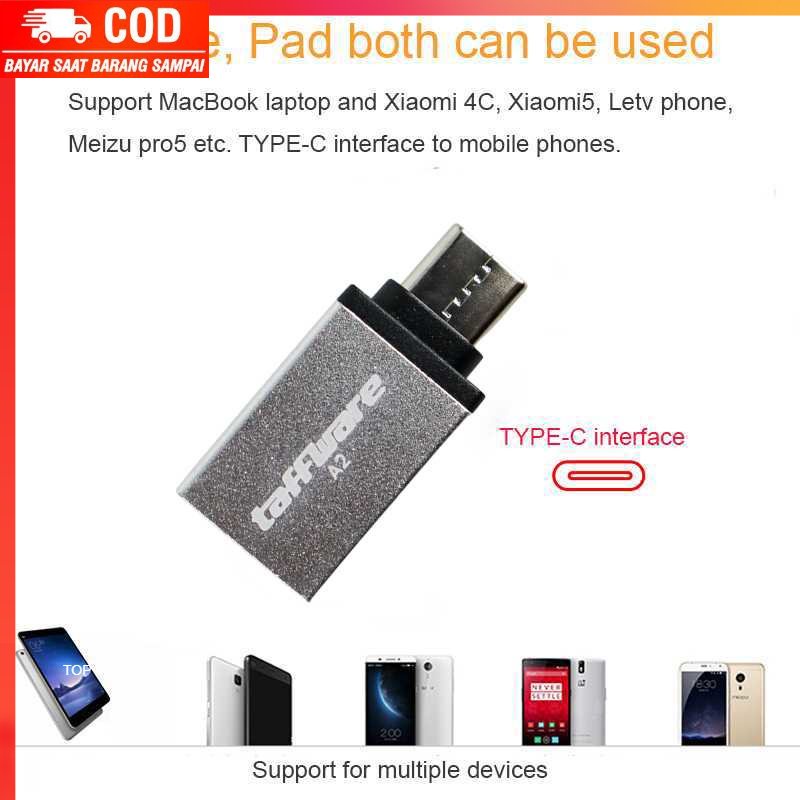 ( 100% BARANG ORI ) Taffware USB Type C to USB 3.1 OTG - A2