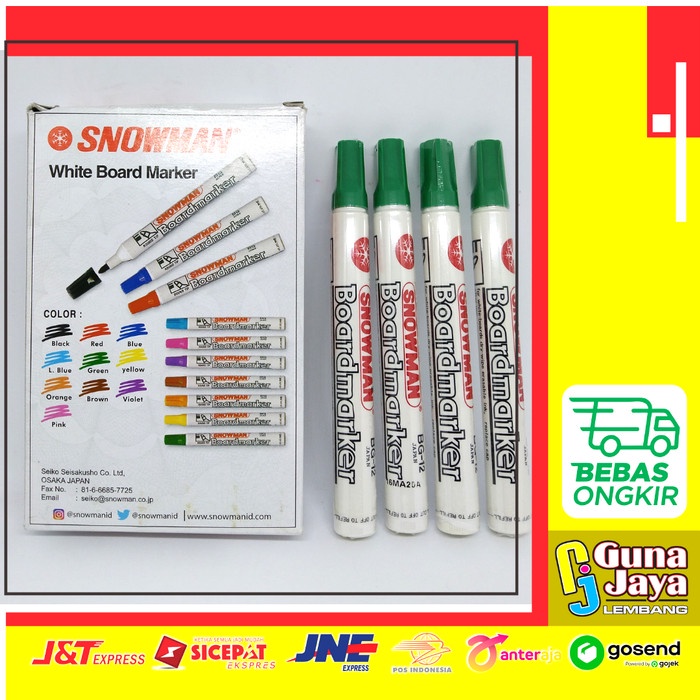 

Spidol Snowman Whiteboard /Boardmarker Hijau