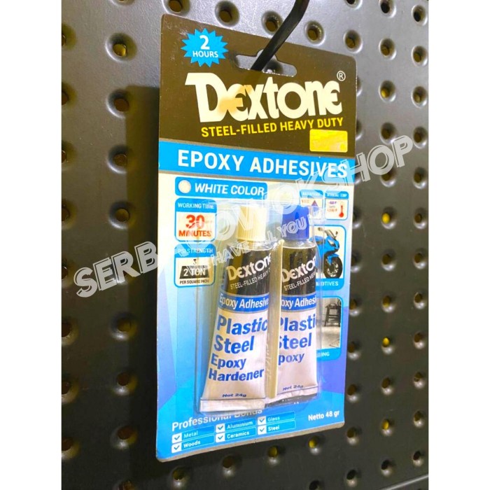 DEXTONE Lem Epoxy Adhesives 2 Jam White Color 48 Gr Lem Besi Campur