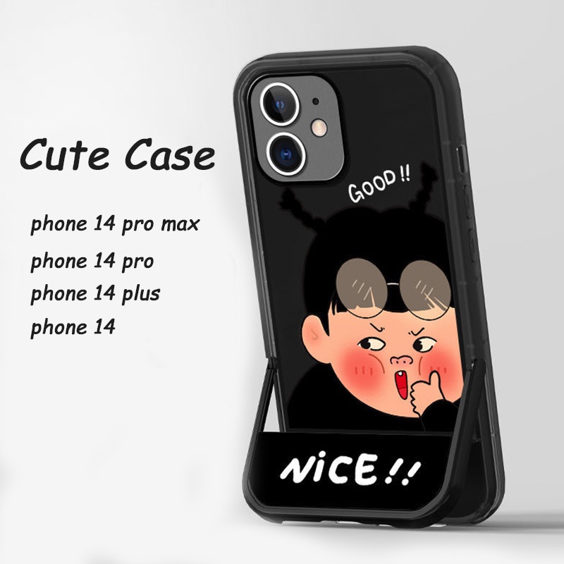 IPHONE Casing Bracket Pasangan Lucu Kompatibel Untuk Iphone14 Pro Max13 11 12 Casing XS X XR 6s8 +7 Plus Casing TPU Cover