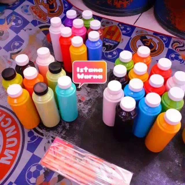 

DISKON SHOPEE/ Cat lukis styrofoam/sterofom/gabus/cat air/ cat pewarna mainan berkara - Kuning, 250ml