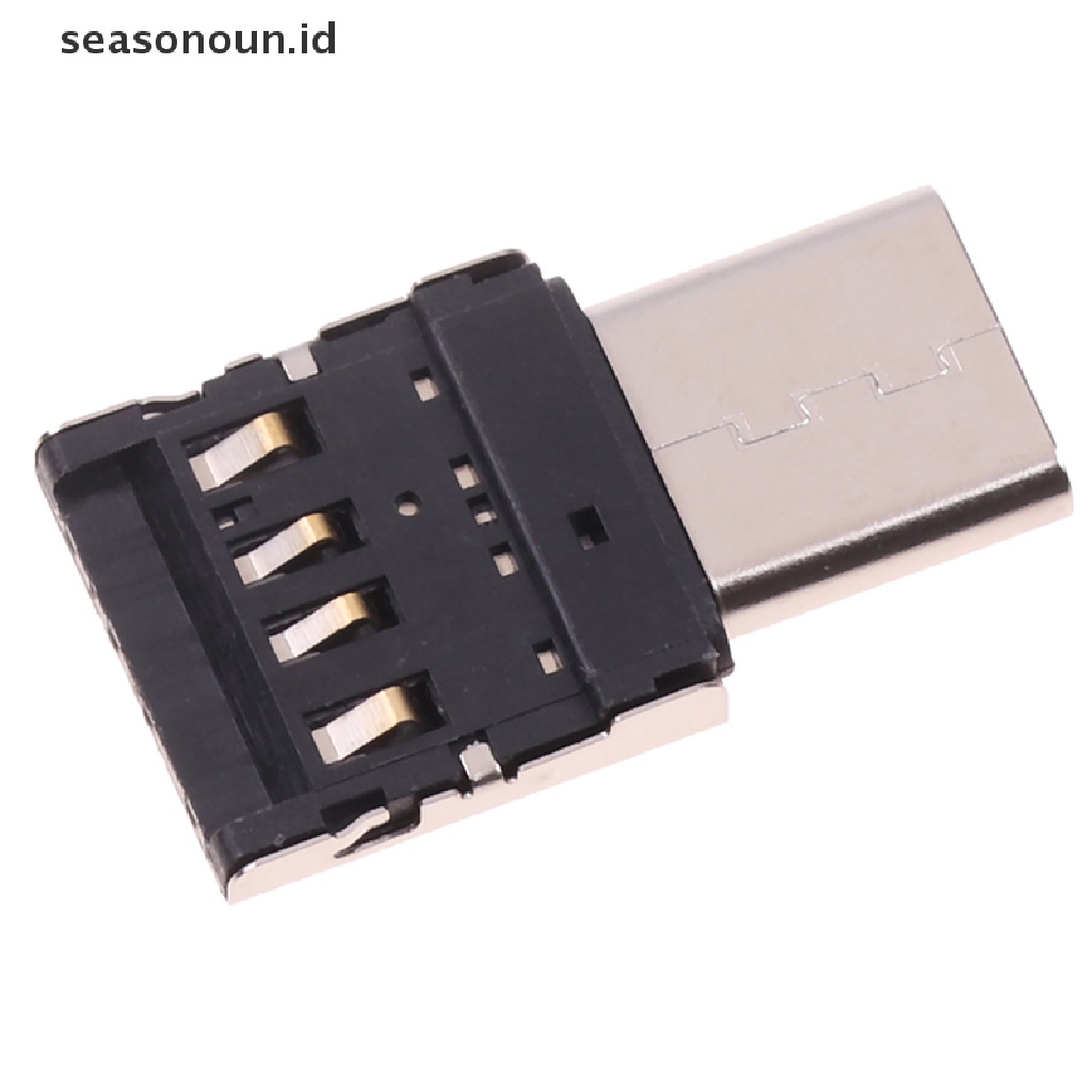 Seasonoun USB Type C Adapter Konektor Data USB-C Male to USB 2.0 Female Untuk Hp Android.