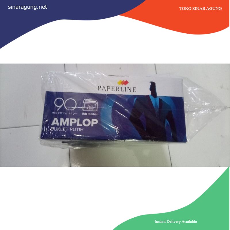 

AMPLOP PAPERLINE 90 PPS /Amplop kabinet putih polos 80gsm isi100