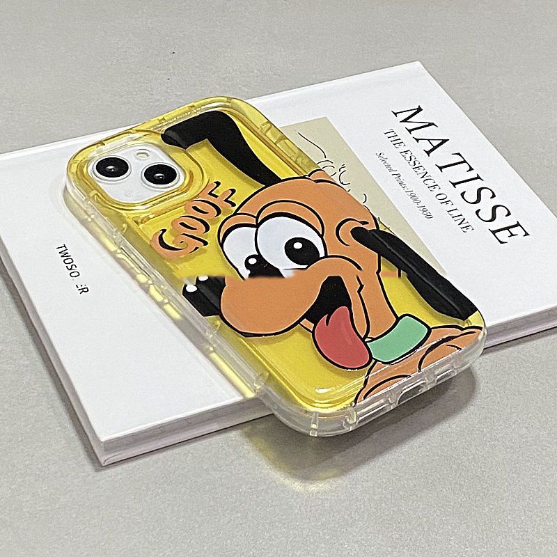 Casing Ponsel Lembut Anjing Lucu Kompatibel Untuk IPhone Casing14 13 11 12 Pro XS Max X XR 7 +8 Plus Transparan TPU Silikon Shockproof Cover