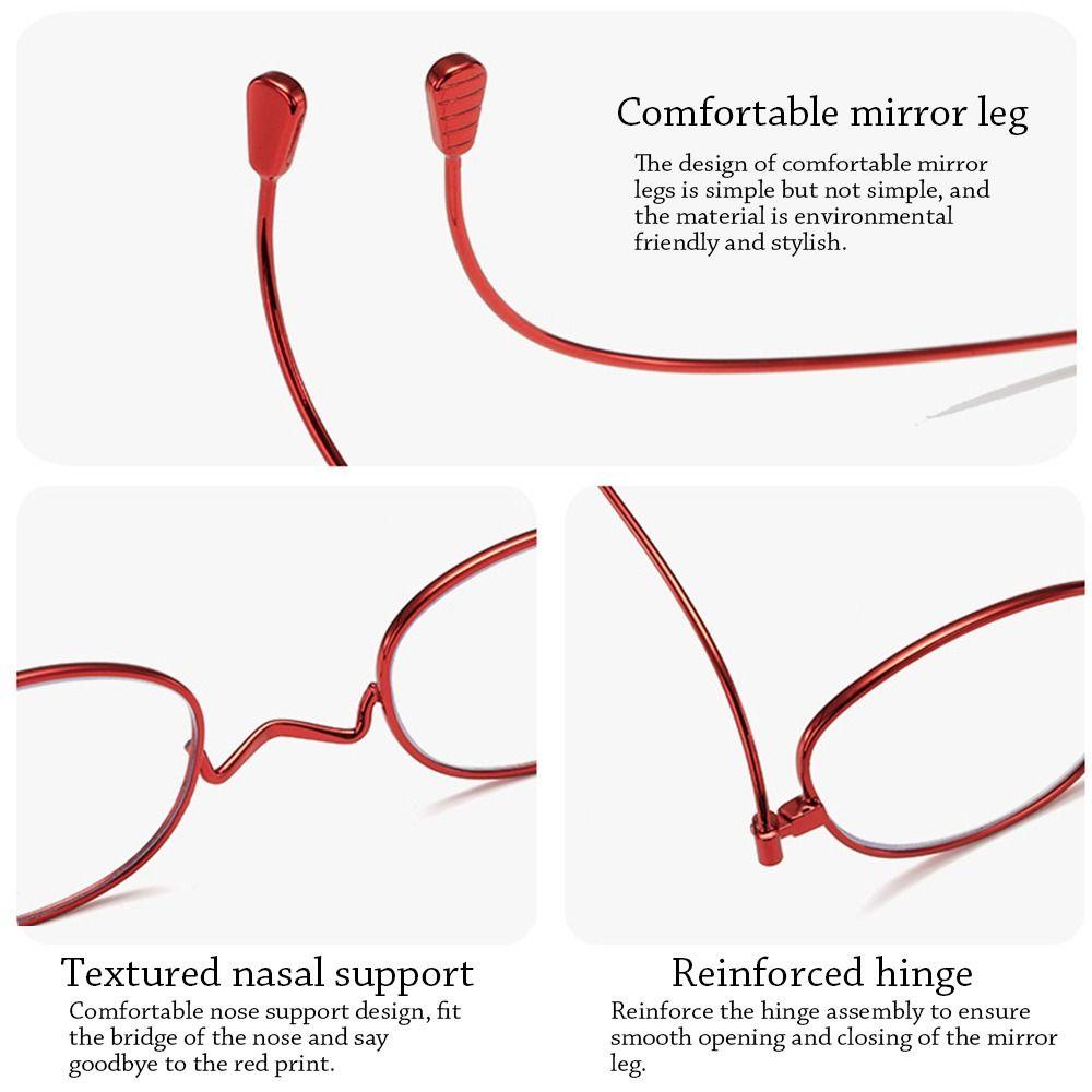 Kacamata Baca Populer Pelindung Mata Portabel Yang Nyaman Vintage Ultra Ringan Frame