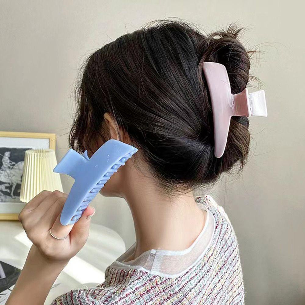 Agustina Hair Claw Elegant Geometric Simple Untuk Anak Perempuan Jepit Rambut Ponytail Holder Besar Grab Clip Untuk Wanita Aksesoris Rambut