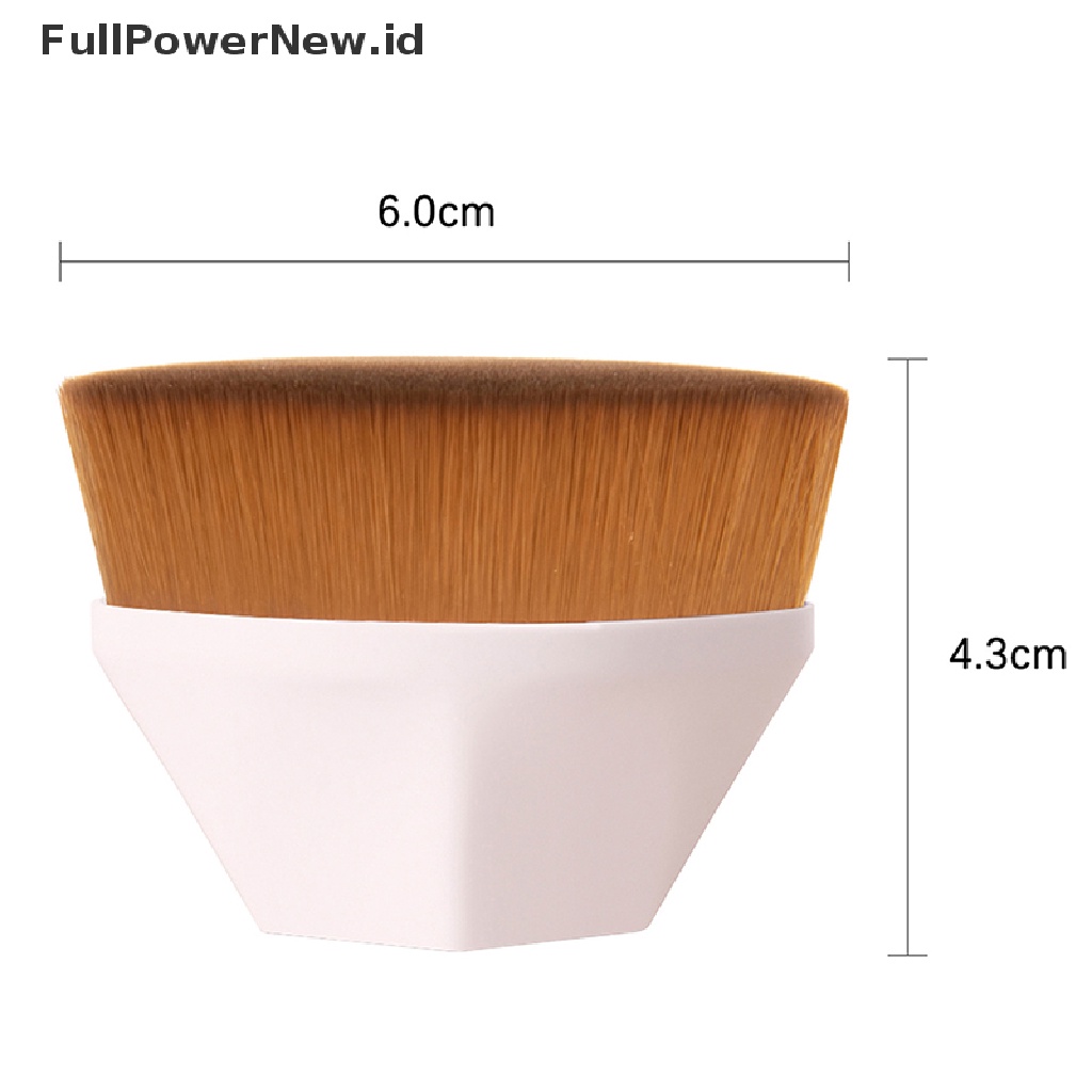 Power Makeup Foundation Brush Flat Top Hexagon Face Blush Bedak Makeup Brush New ID