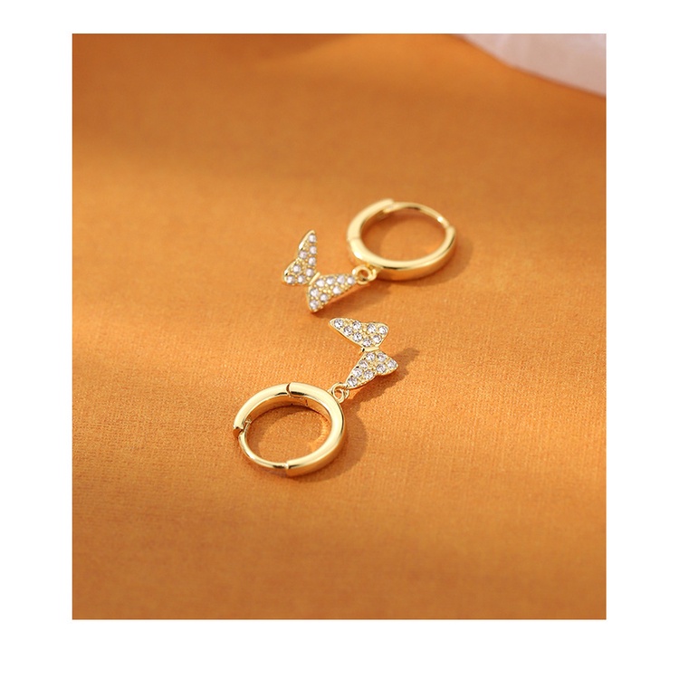 Goldkingdom Aksesoris Perhiasan Fashion Ready Stock S925 Sterling Silver Anting Kupu-Kupu, Sen Peri Anting Udara, Lembut Dan Fleksibel Anting Pejantan, Anting, Anting